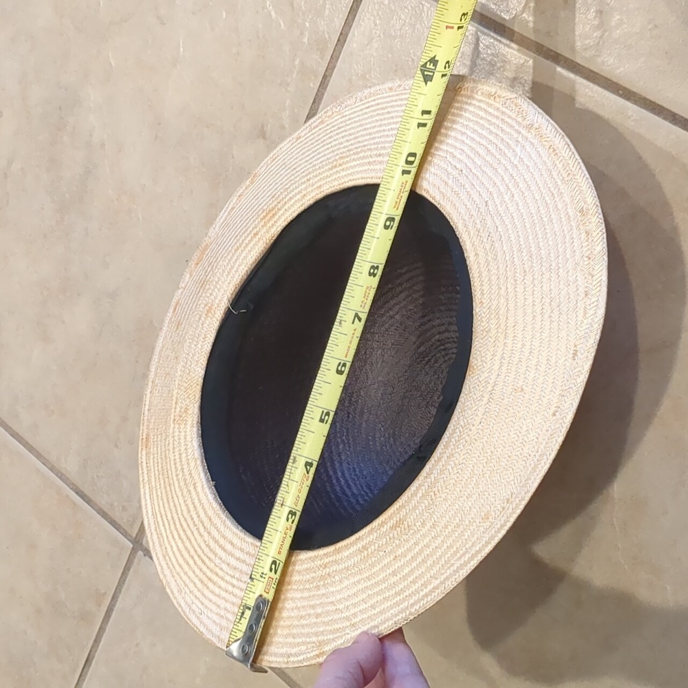 Vintage Red & Black Straw Hat - Picture 6 of 7